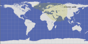 Carte du monde de l'éclipse